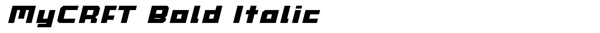 MyCRFT Bold Italic image